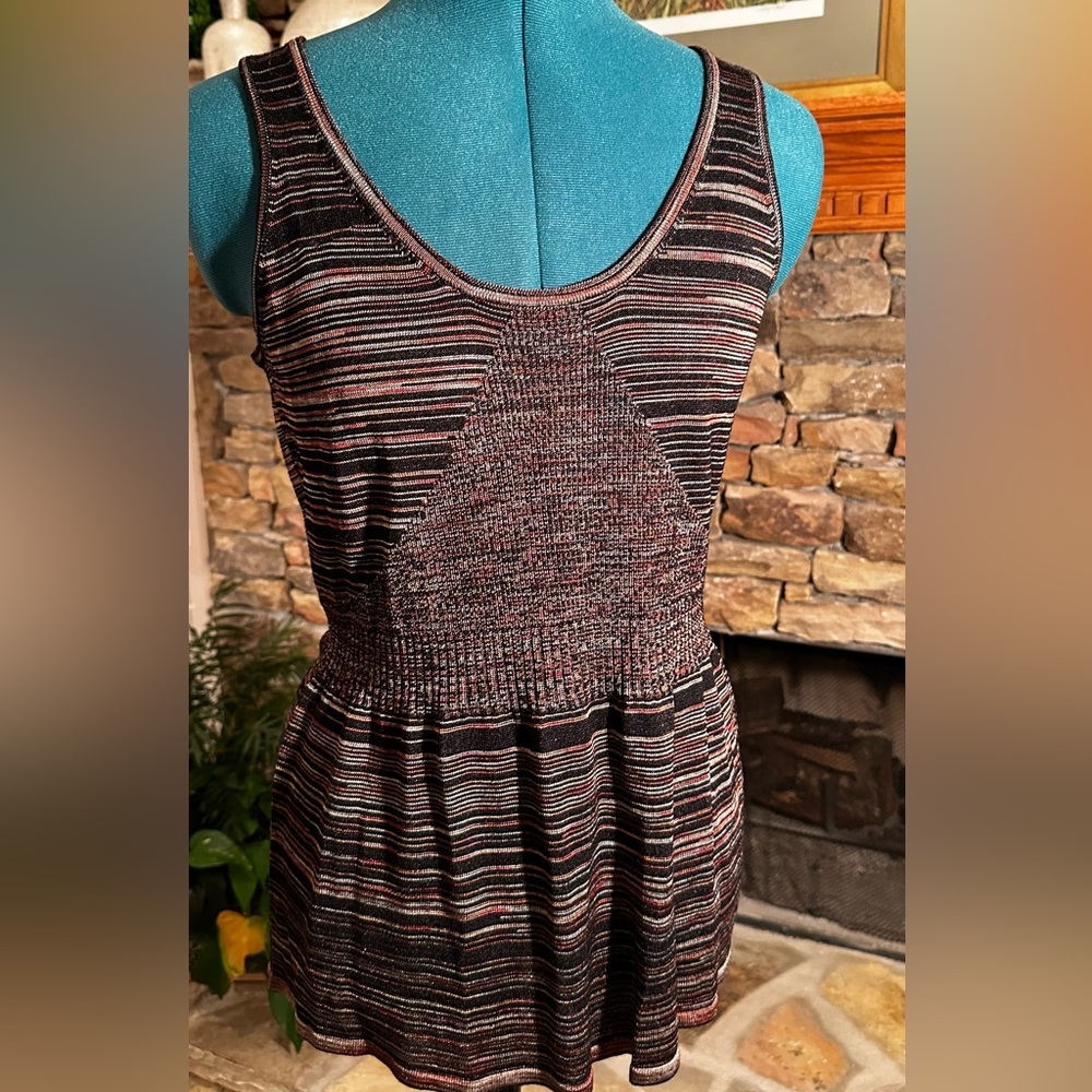 Nic+Zoe peplum knit tank in black, brown, and tan, new without tags